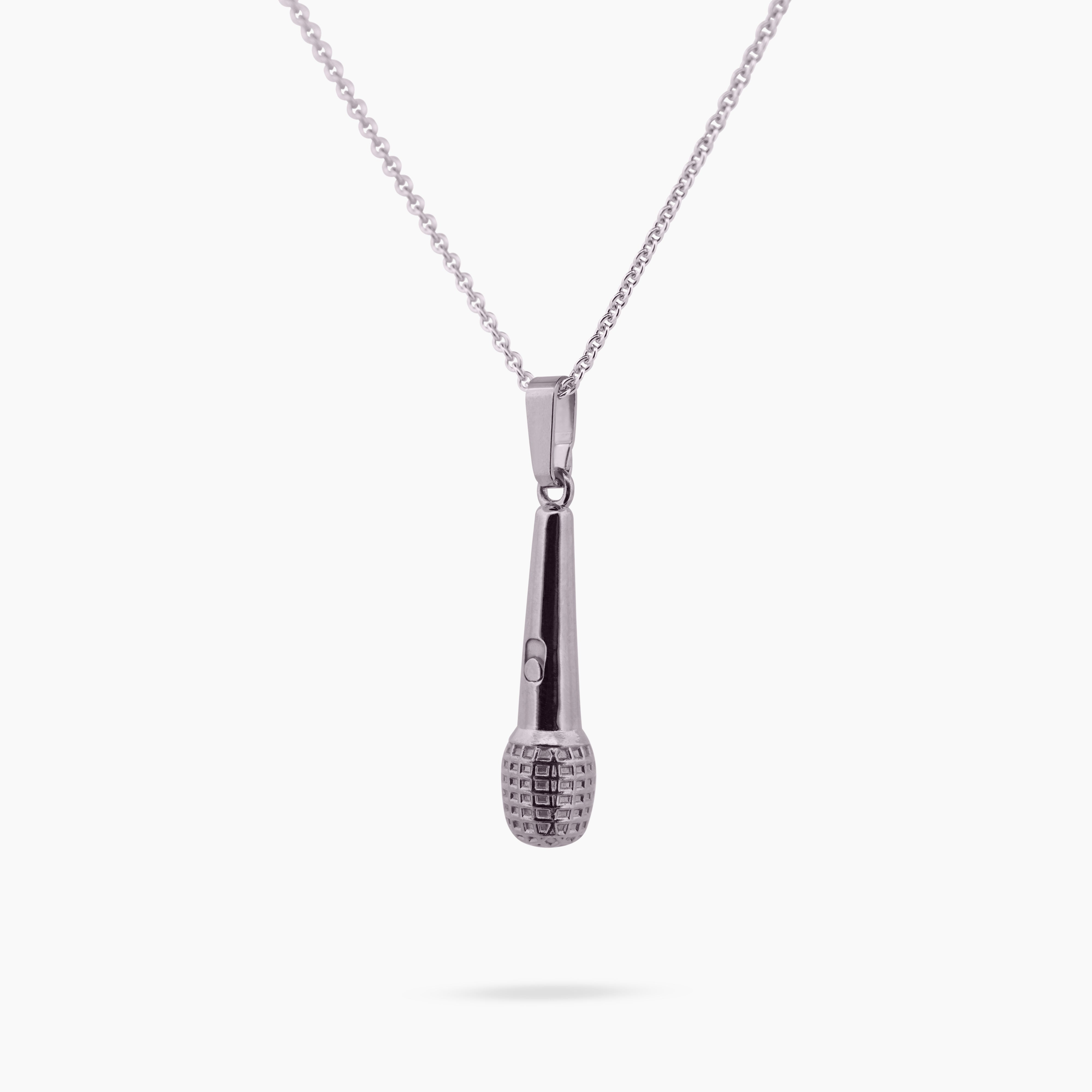 Microfoon met drukknop voorkant