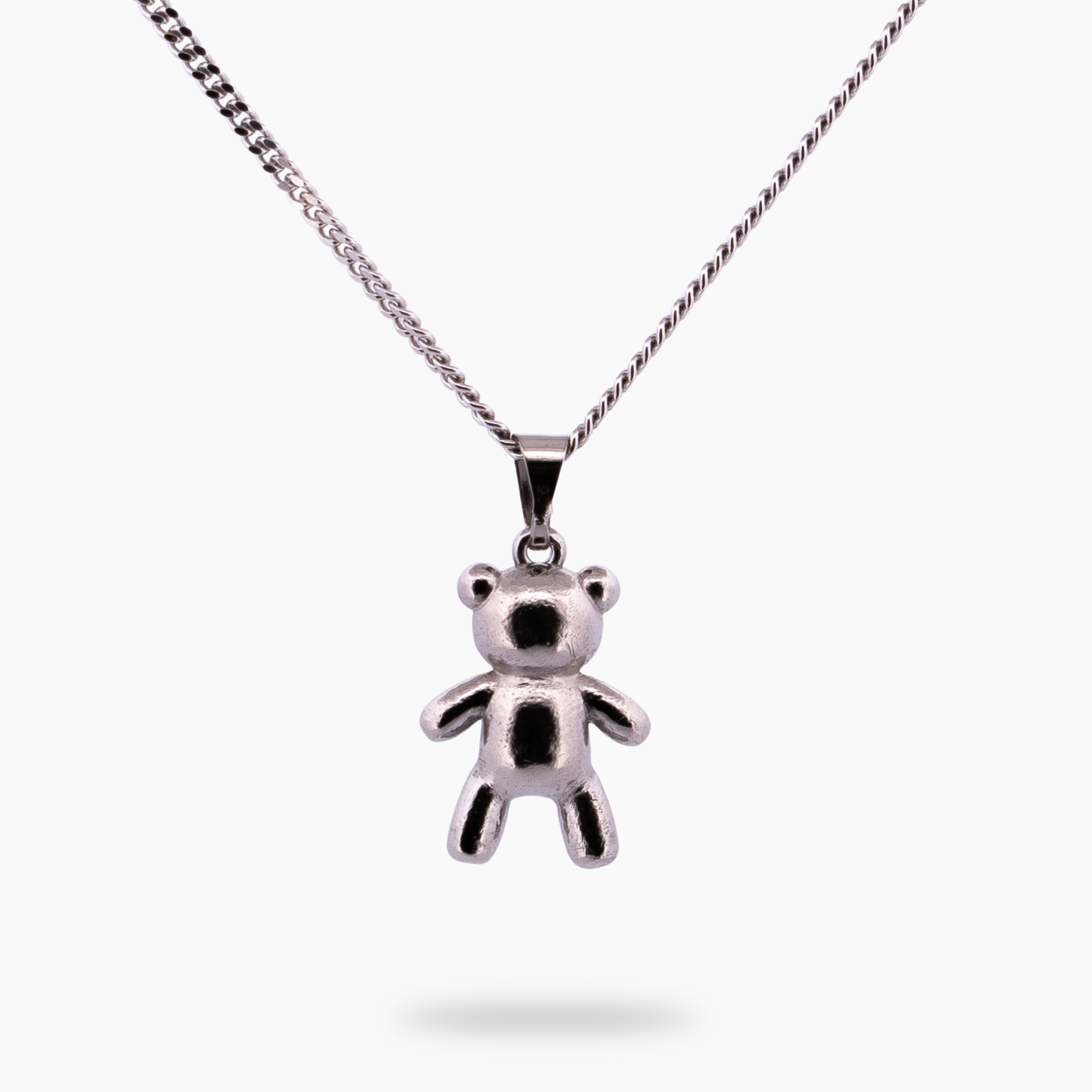 Teddy beer ketting - Zilver - Pinchme